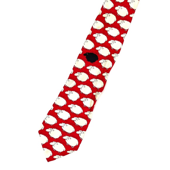 Ian Heath; Tie Rack ("Black Sheep") 100% Silk Tie - Picture 1 of 6